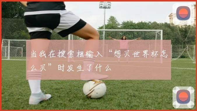 当我在搜索框输入“想买世界杯怎么买”时发生了什么